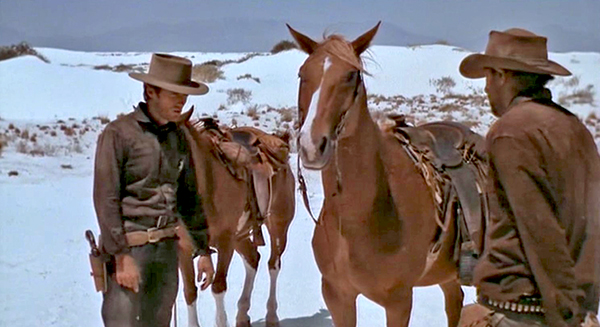 Clint Eastwood (left) at White Sands in the 1968 Movie Hang 'Em High