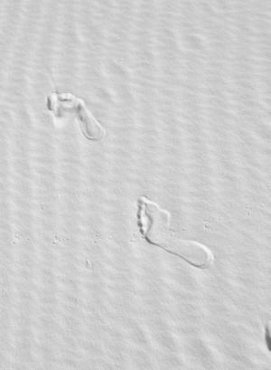 Foot Prints - White Sands National Monument, New Mexico