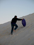 Sand sledding at White Sands